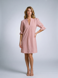 Verona — Eyelet Flounce Sleeve Mini Dress, front view
