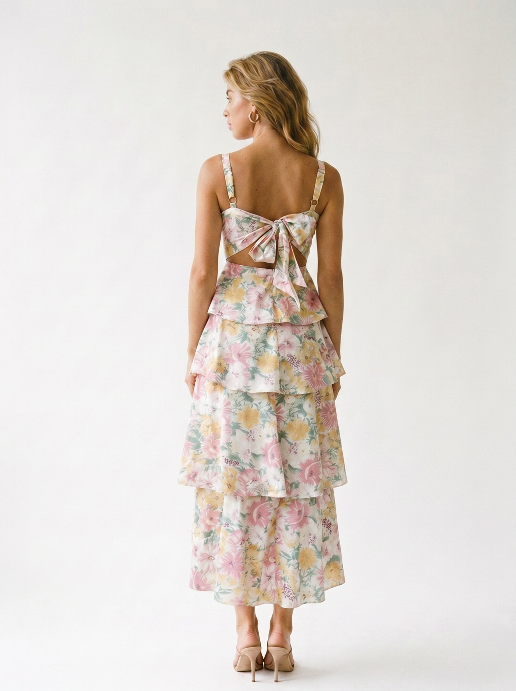 Sanremo — Floral Layered Ruffle Maxi Dress
