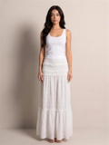 Ophelia — Lace Tiered Maxi Skirt, front view