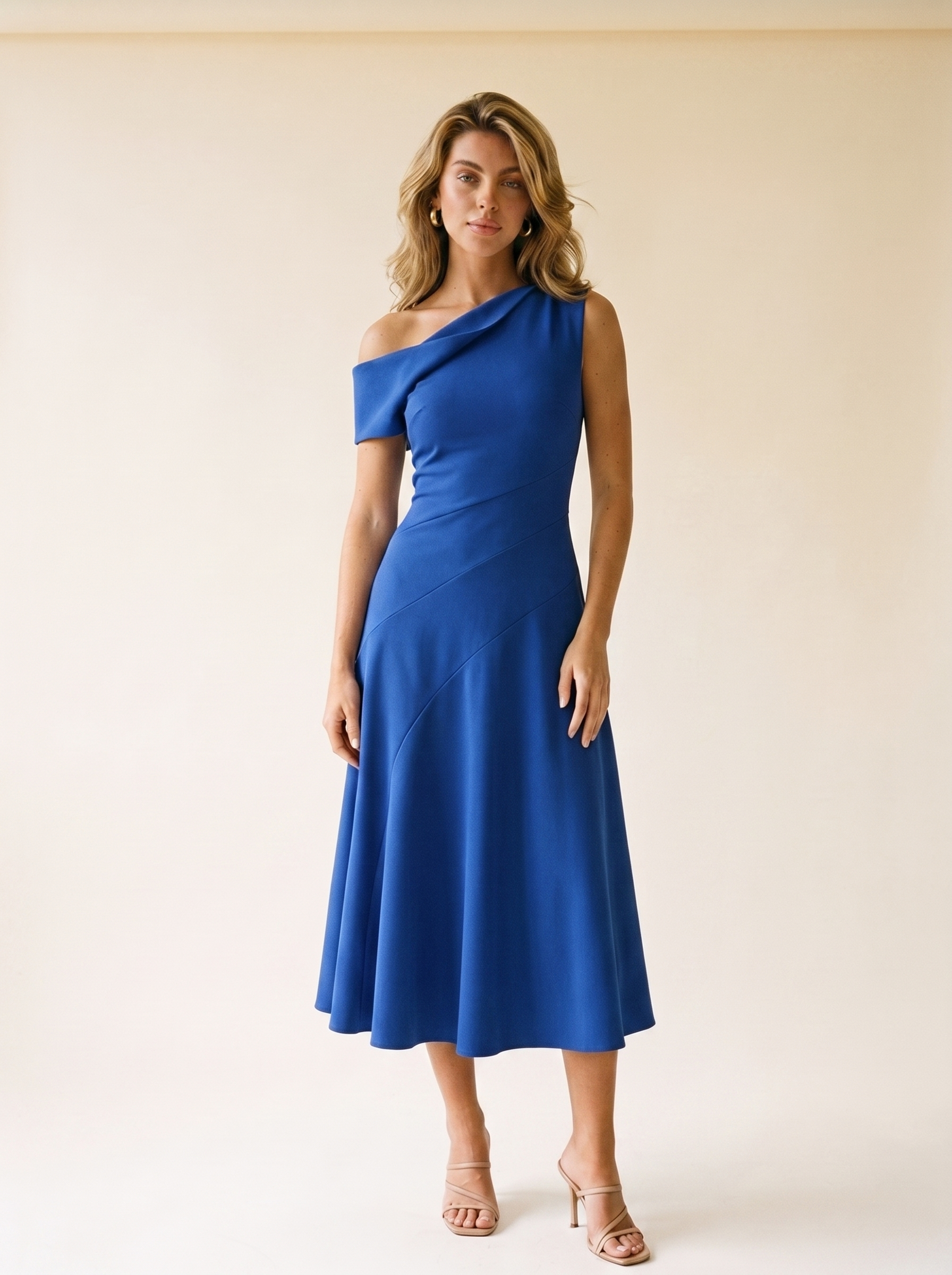 Noto — One-Shoulder Midi Dress