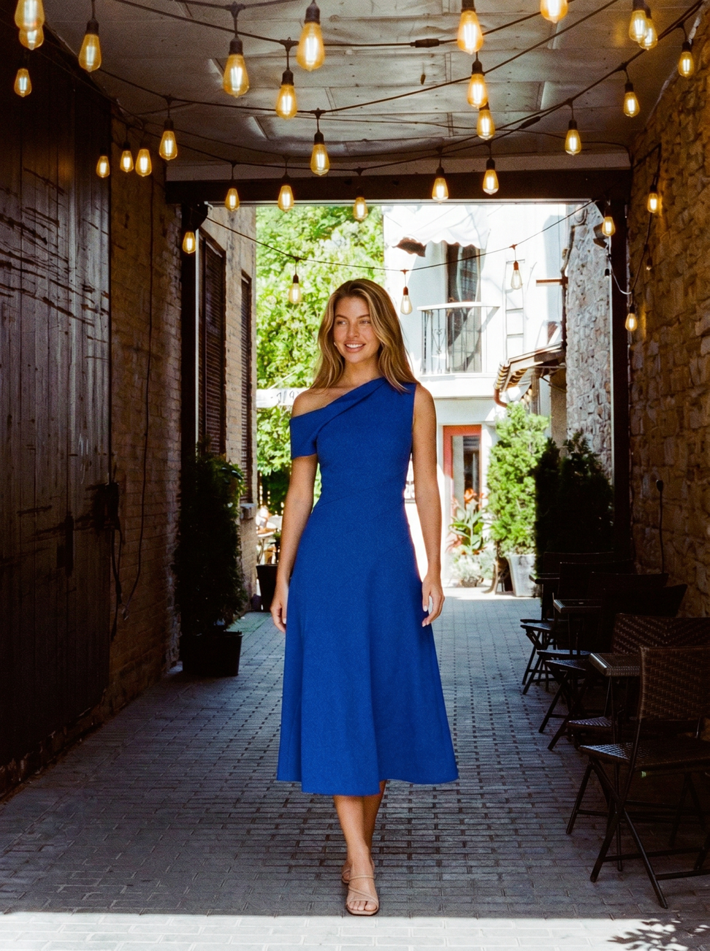 Noto — One-Shoulder Midi Dress, lifestyle