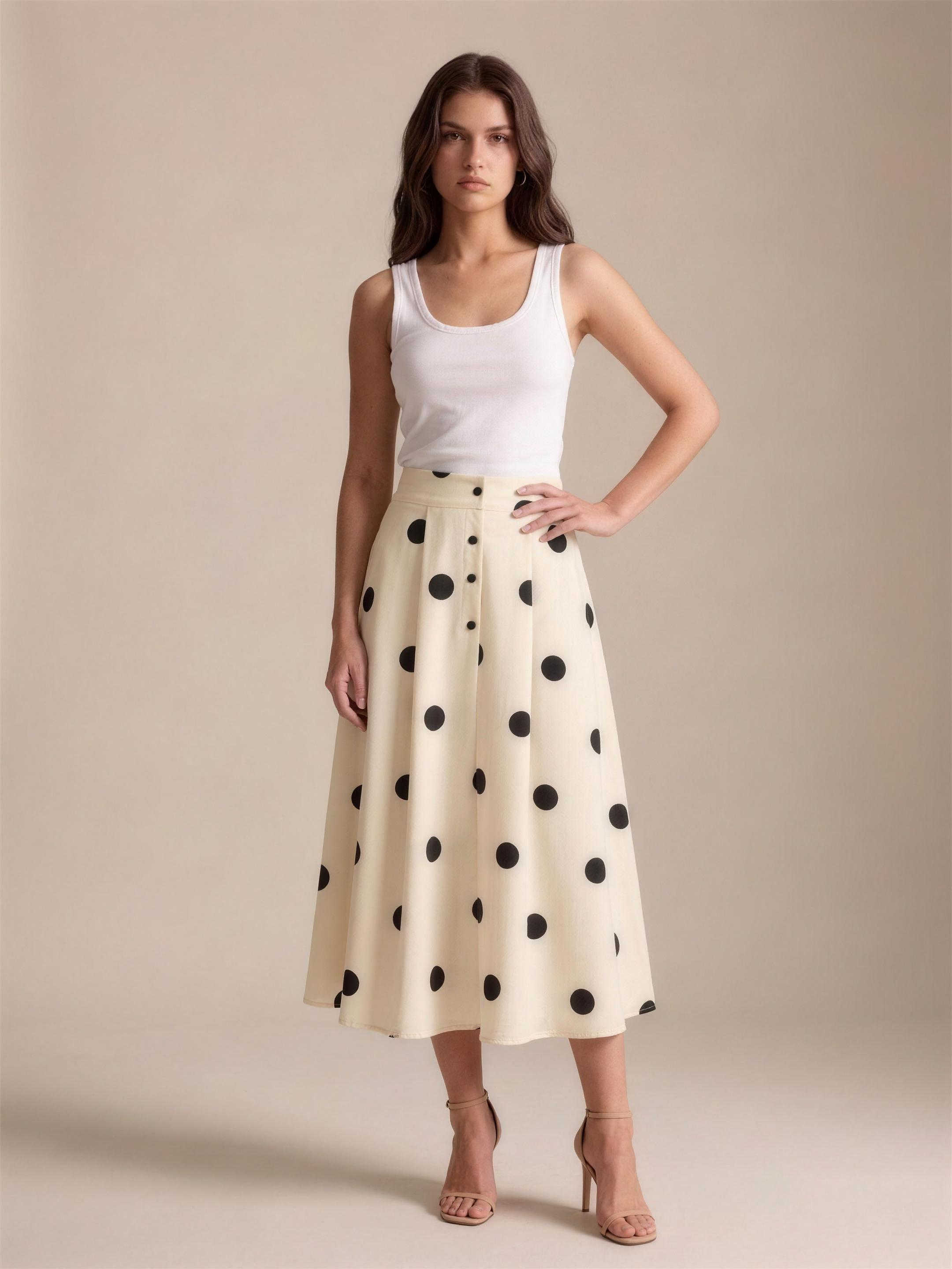 Noto — Polka Dot Skirt, view
