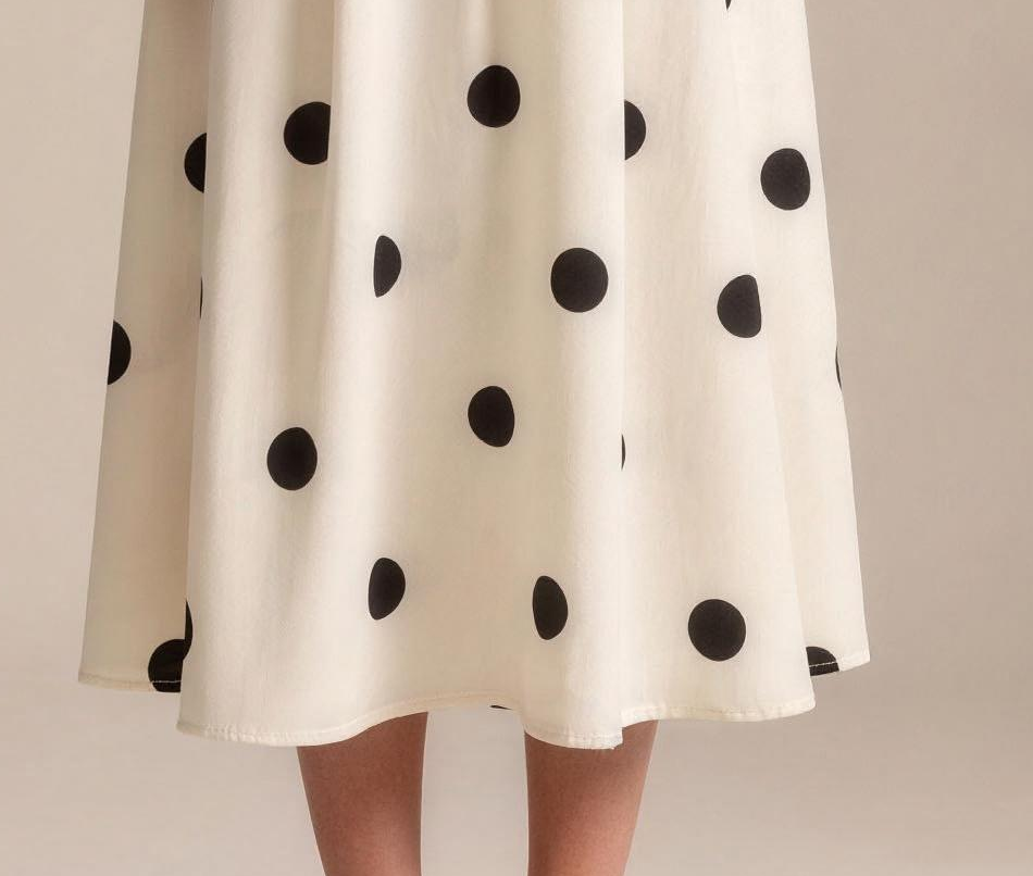 Noto — Polka Dot Skirt, fabric detail