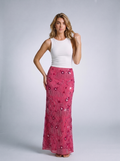 Estelle Sequin Embroidered Maxi Skirt, front view on model