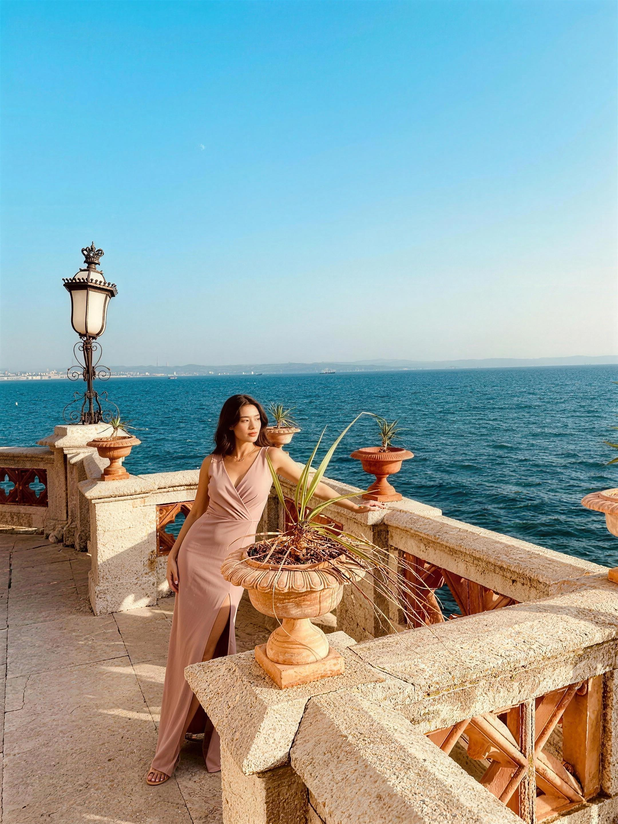 Annalisa — Sleeveless High Slit Maxi Dress, lifestyle
