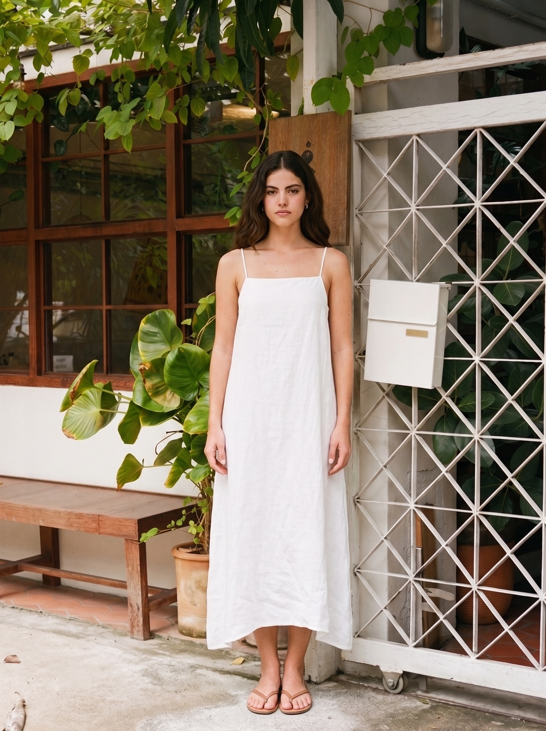 Antibes — Sleeveless Linen Casual Maxi Dress