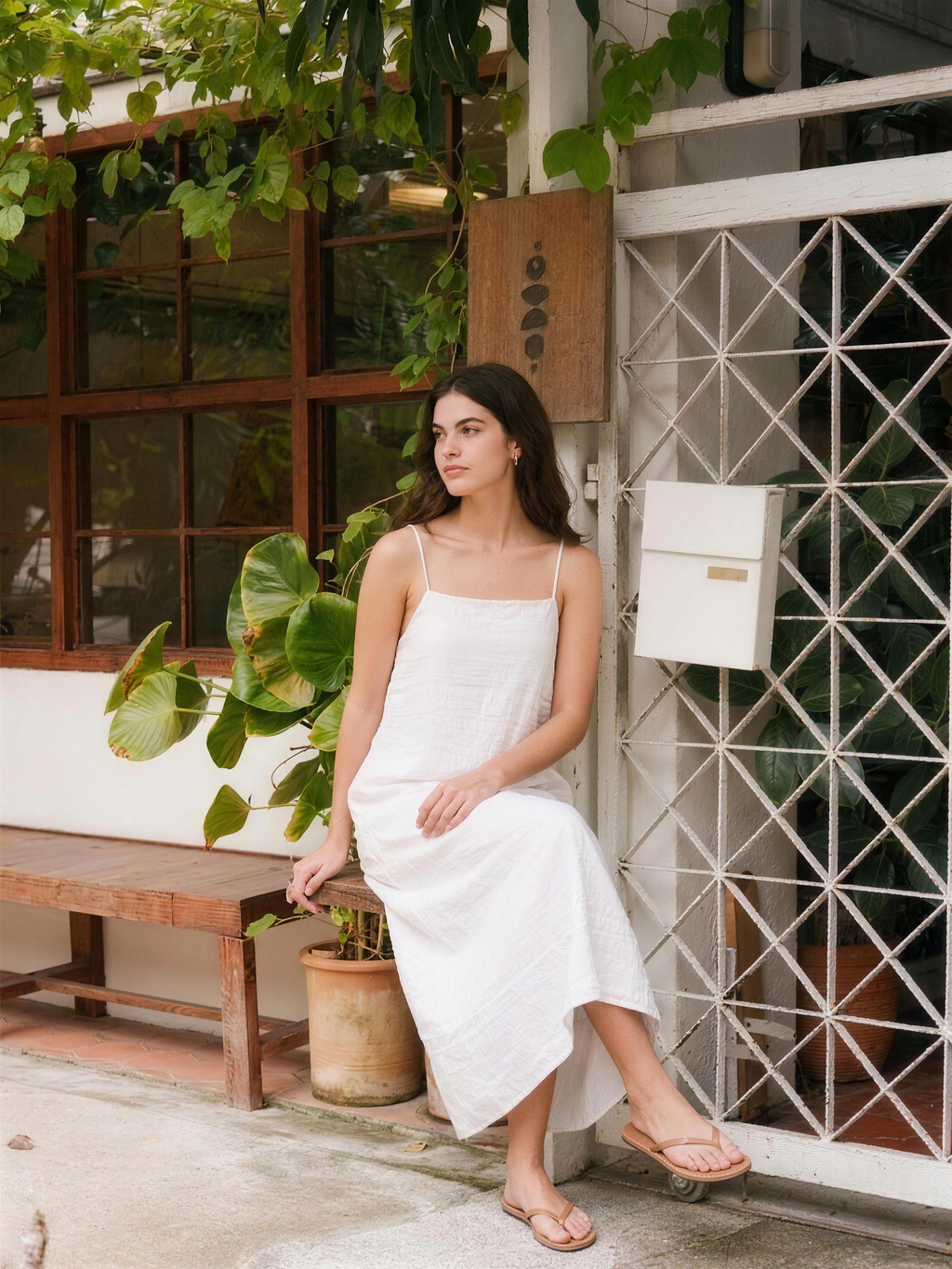 Antibes — Sleeveless Linen Casual Maxi Dress, lifestyle