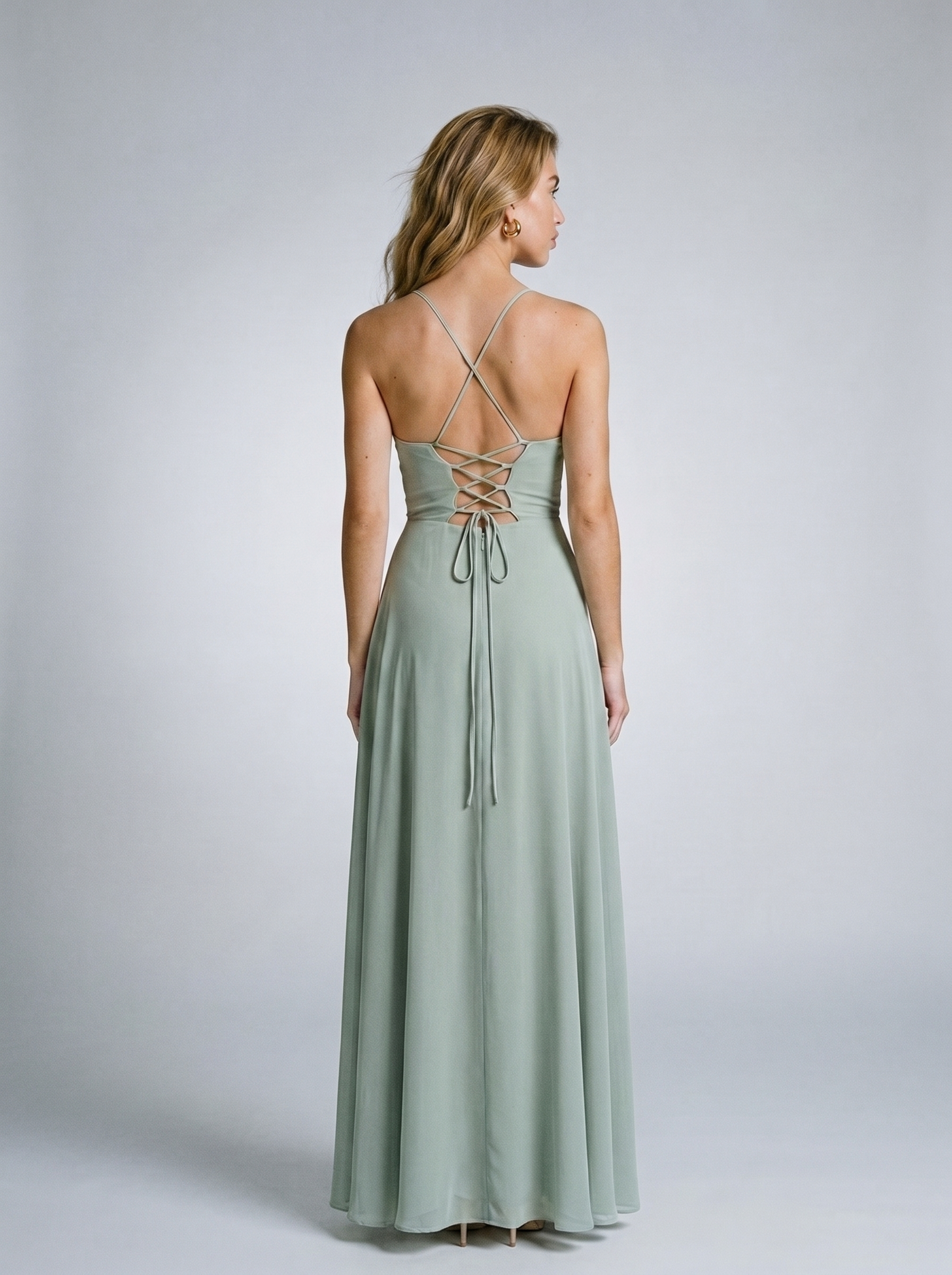 Ludovica — Slit Cowl Neck Maxi Dress
