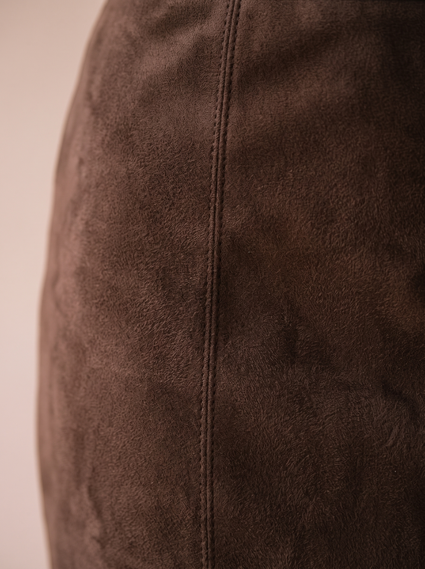 Minori Suede Midi Skirt, fabric detail close-up